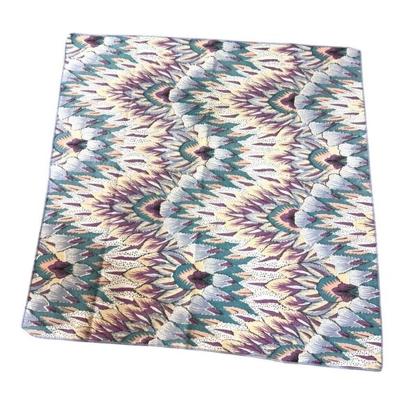 Set Of 6 Lot Soutwest Quilted Abstract Floral Placemats Napkins Vintage Cabin - Picture 8 of 8